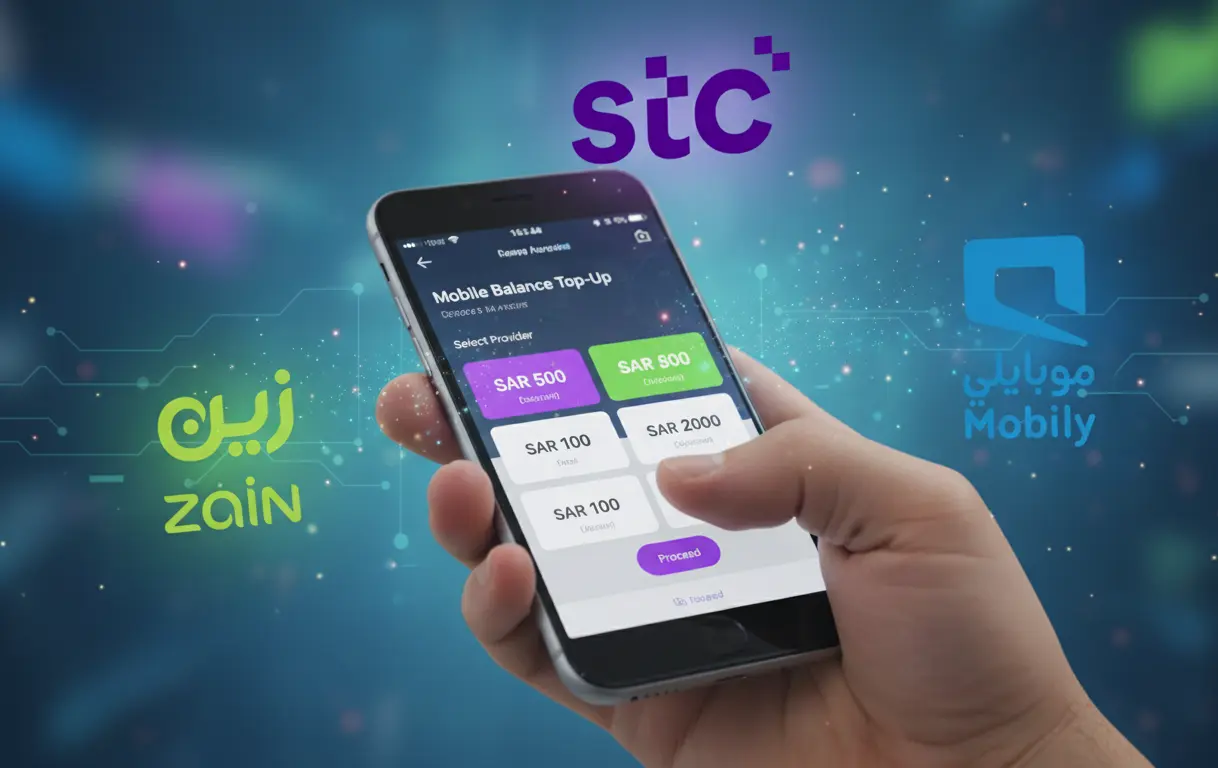 Recharge Any SIM in Saudi Arabia (STC, Zain, Mobily, Salam) 2025